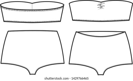 underwear vector isolated template illustration