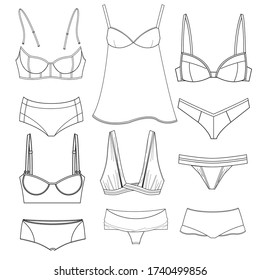 Underwear Vector Isolated Template Illustration Stock Vector (Royalty ...
