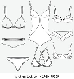 underwear vector isolated template illustration