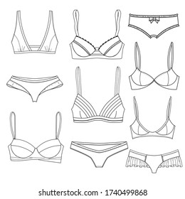 underwear vector isolated template illustration