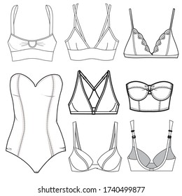 underwear vector isolated template illustration