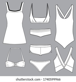 Underwear vector isolated template illustration
