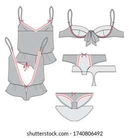 Underwear vector isolated template illustration