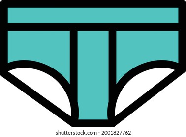 underwear vector line colour icon