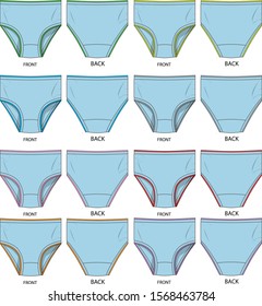 underwear for women vector template pattern