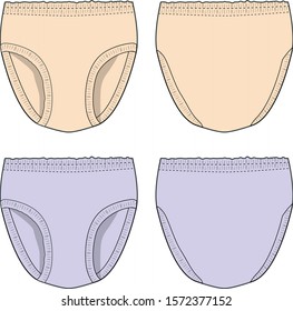 underwear for women vector template pattern