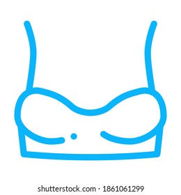 Unterdraht-BH-Symbol-Vektorgrafik. Rahmenunterdraht-Markenzeichen Illustration des isolierten Stumpfsymboles