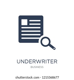 Underwriter (insurance) icon. Trendy flat vector Underwriter (insurance) icon on white background from business collection, vector illustration can be use for web and mobile, eps10