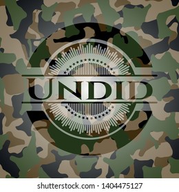 Undid camouflaged emblem. Vector Illustration. Detailed.