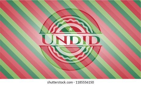 Undid christmas emblem background.