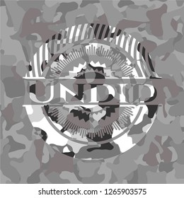 Undid grey camouflaged emblem