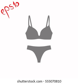 Undies grey icon.