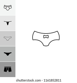 Undies icon. collection of 6 undies filled and outline icons such as man underwear. editable undies icons for web and mobile.