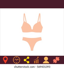 Undies  icon. Vector design. 