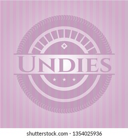 Undies pink emblem