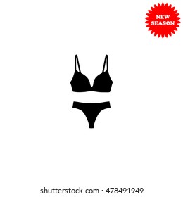 Undies vector icon isolated on white background.