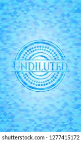 Undiluted light blue mosaic emblem