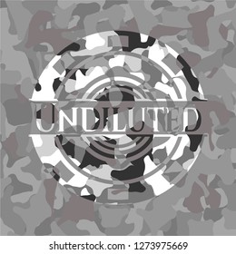 Undiluted on grey camo pattern