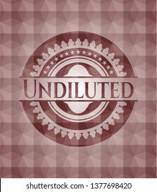 Undiluted red emblem with geometric background. Seamless.