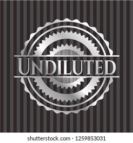 Undiluted silver emblem or badge