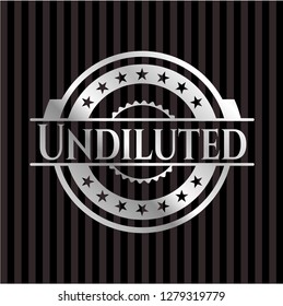 Undiluted silver shiny badge