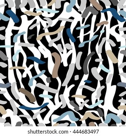 Undiscovered Africa. Creative seamless zebra pattern. Safari textile collection.