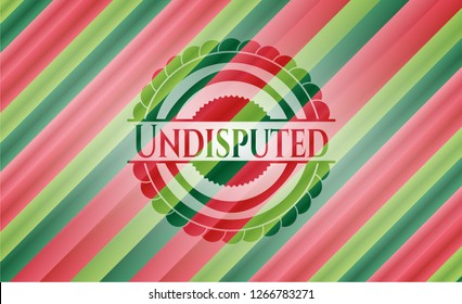 Undisputed christmas emblem background.