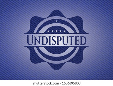 Undisputed with denim texture. Vector Illustration. Detailed.