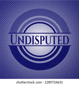 Undisputed emblem with denim texture