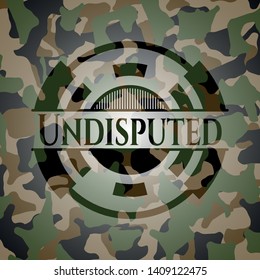 Undisputed on camo pattern. Vector Illustration. Detailed.