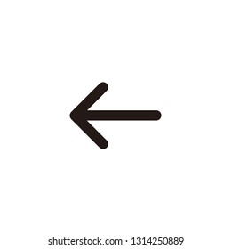 Undo, arrow back icon sign symbol