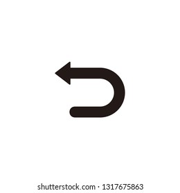 Undo, arrow back icon sign symbol