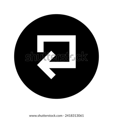 Undo Arrow Circular Black Icon