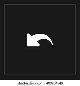 undo arrow flat icon. vector illustration