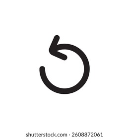 Undo arrow icon in circular motion Vector