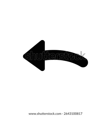 Undo arrow icon curved left for revert action