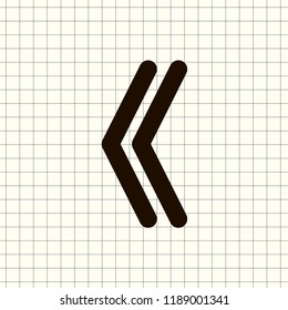 Undo Arrow Icon, Motion icon. Back arrow icon. Arrow button.