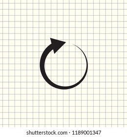 Undo Arrow Icon, Motion icon. Back arrow icon. Arrow button.