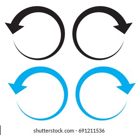 undo arrow icon on white background. redo arrow icon on white background. direction arrow symbol.