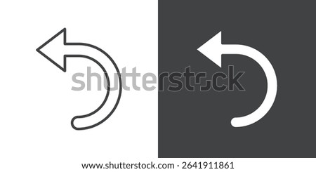 undo arrow icon symbol illustration logo