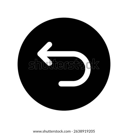 Undo arrow icons representing reverse action, back, undo, or previous step, isolated graphic for interface, editing, or system control use.