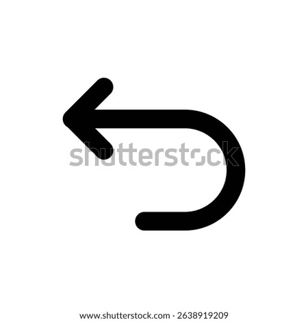 Undo arrow icons representing reverse action, back, undo, or previous step, isolated graphic for interface, editing, or system control use.