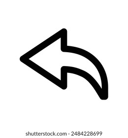 Undo arrow sign icon design in filled and outlined style