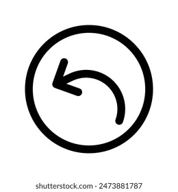 Undo Arrow Sign Icon Perfect for Editing and Correction Themes