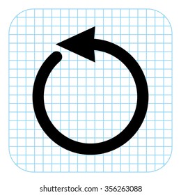 undo - black  vector icon