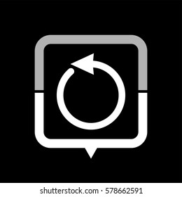 undo -  black vector icon