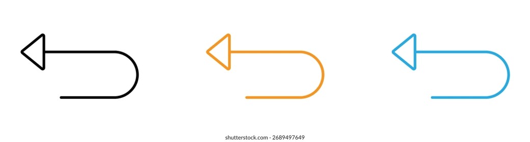 ícone do botão Desfazer vetor. retorno, símbolo de ícone de navegação convincente. ilustração vetorial.