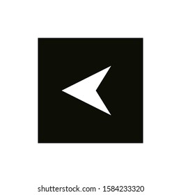 Undo button media menu, previous icon vector, in trendy flat style isolated on white background. next icon image, next icon illustration