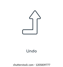 Undo concept line icon. Linear Undo concept outline symbol design. This simple element illustration can be used for web and mobile UI/UX.