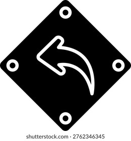 Undo Glyph Icon Vector Design